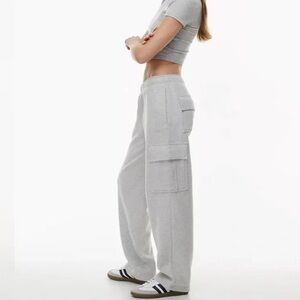 TNA Gray Cargo Sweatpants